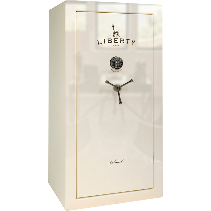 Colonial | 23 | Level 3 Security | 75 Minute Fire Protection | White Gloss | Black Electronic Lock | 60.5"(H) x 30"(W) x 25"(D)