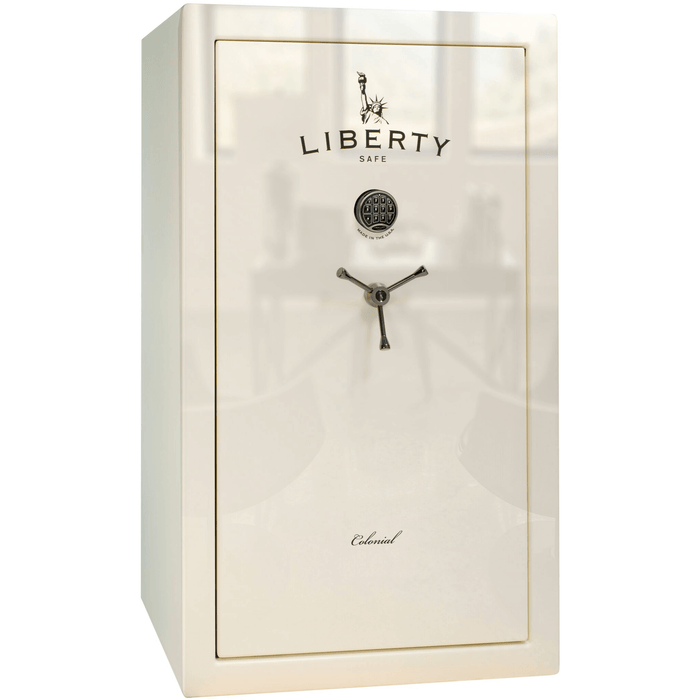 Colonial | 30 | Level 3 Security | 75 Minute Fire Protection | White Gloss | Black Electronic Lock | 60.5"(H) x 36"(W) x 25"(D)