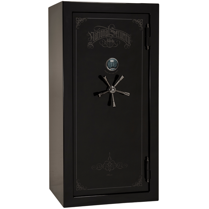 Classic Plus | 25 | Level 7 Security | 110 Minute Fire Protection | Black Gloss | Black Electronic Lock | 60.5"(H) x 30"(W) x 29"(D)
