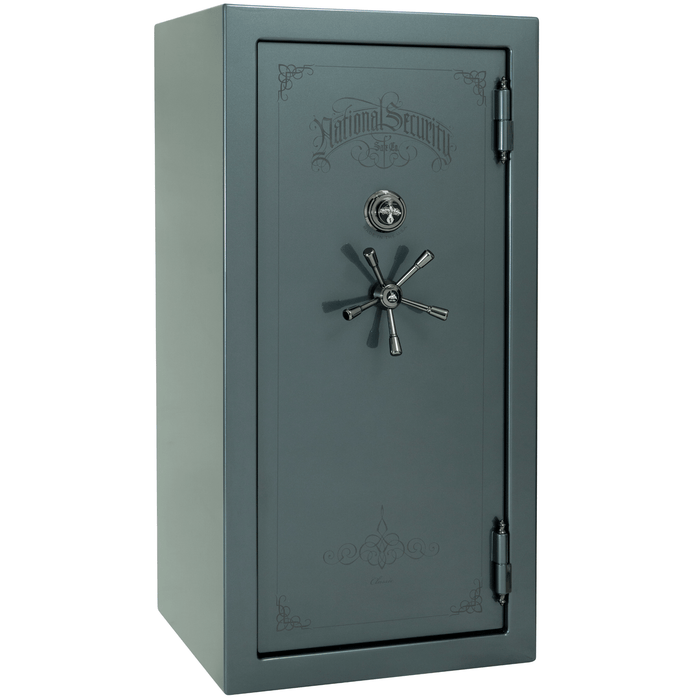Classic Plus | 25 | Level 7 Security | 110 Minute Fire Protection | Forest Mist Gloss | Black Mechanical Lock | 60.5"(H) x 30"(W) x 29"(D)