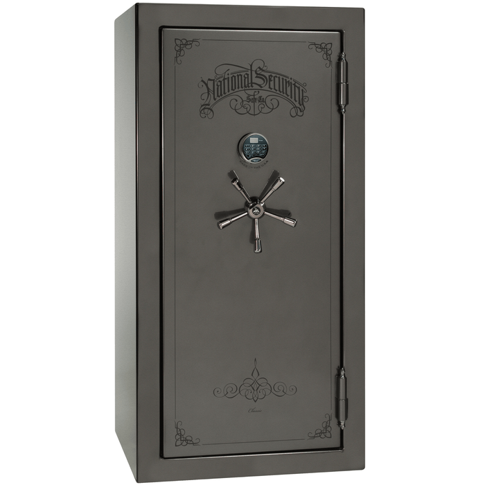 Classic Plus | 25 | Level 7 Security | 110 Minute Fire Protection | Gray | Black Electronic Lock | 60.5"(H) x 30"(W) x 29"(D)