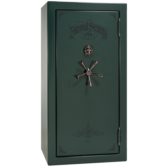 Classic Plus | 25 | Level 7 Security | 110 Minute Fire Protection | Green | Black Mechanical Lock | 60.5"(H) x 30"(W) x 29"(D)