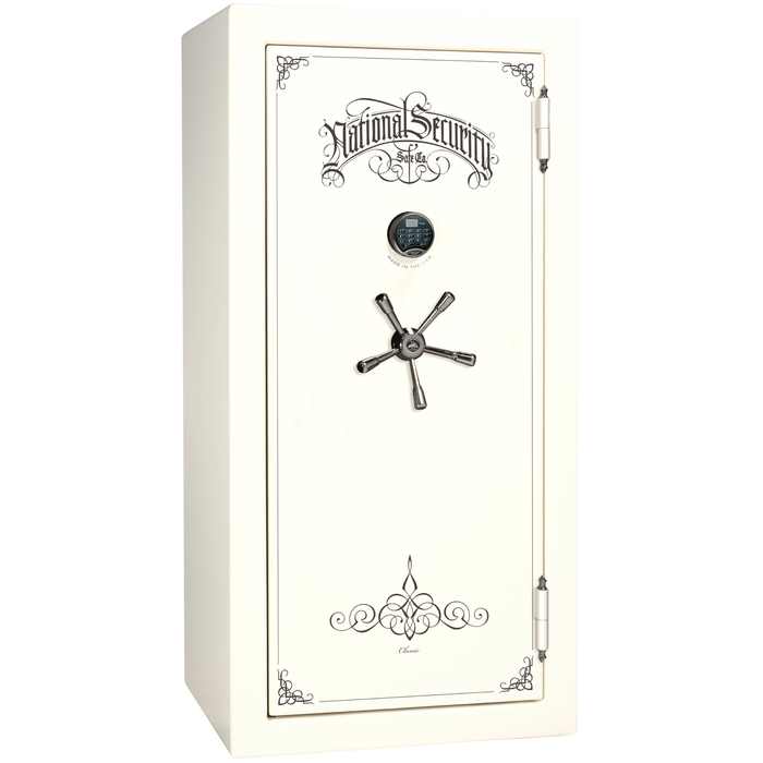 Classic Plus | 25 | Level 7 Security | 110 Minute Fire Protection | White Gloss | Black Electronic Lock | 60.5"(H) x 30"(W) x 29"(D)