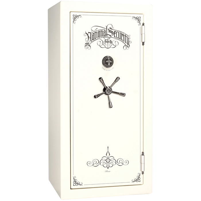 Classic Plus | 25 | Level 7 Security | 110 Minute Fire Protection | White Gloss | Black Mechanical Lock | 60.5"(H) x 30"(W) x 29"(D)