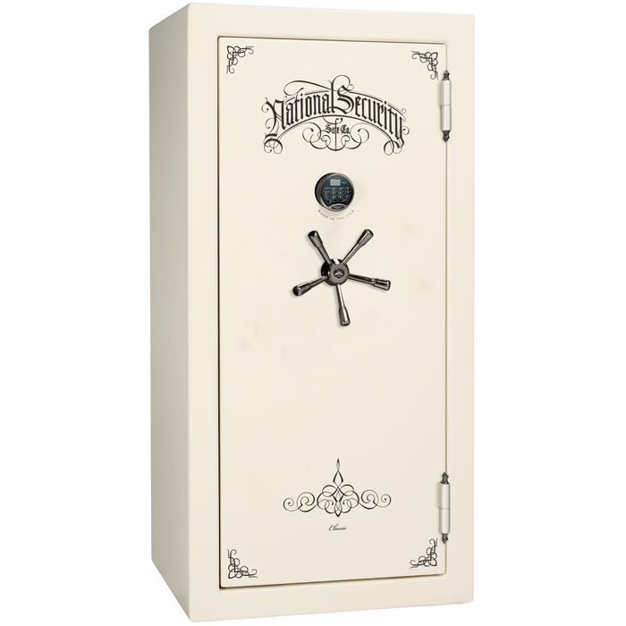 Classic Plus | 25 | Level 7 Security | 110 Minute Fire Protection | White | Black Electronic Lock | 60.5"(H) x 30"(W) x 29"(D)