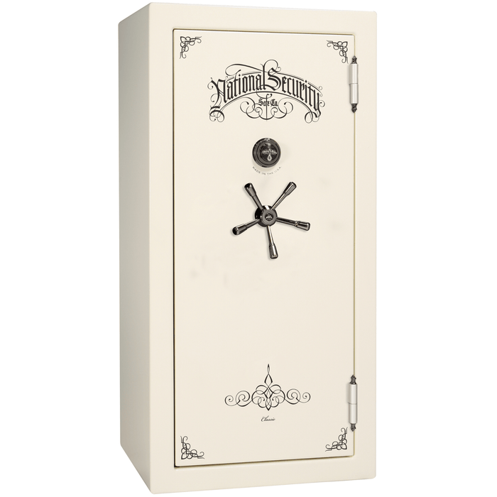 Classic Plus | 25 | Level 7 Security | 110 Minute Fire Protection | White | Black Mechanical Lock | 60.5"(H) x 30"(W) x 29"(D)
