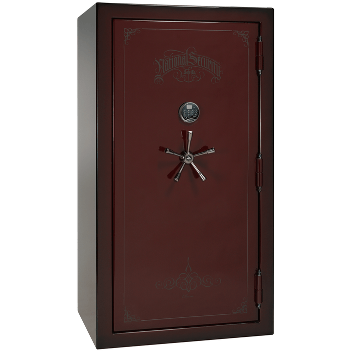 Classic Plus | 40 | Level 7 Security | 110 Minute Fire Protection | Burgundy 2-Tone | Black Electronic Lock | 65.5"(H) x 36"(W) x 32"(D)