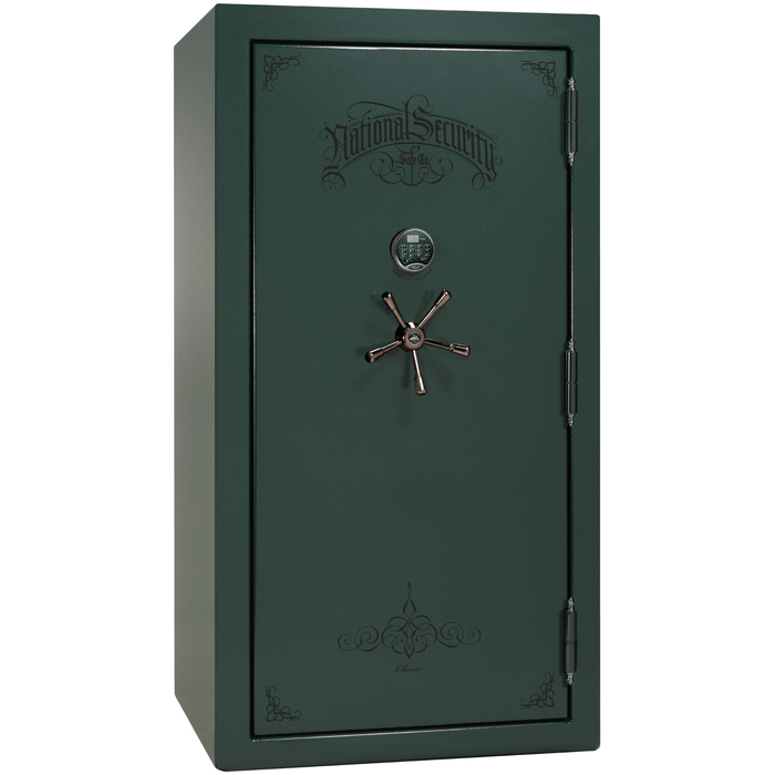 Classic Plus | 40 | Level 7 Security | 110 Minute Fire Protection | Green | Black Electronic Lock | 65.5"(H) x 36"(W) x 32"(D)