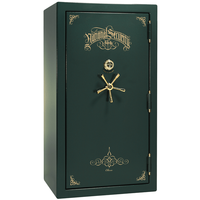 Classic Plus | 40 | Level 7 Security | 110 Minute Fire Protection | Green | Brass Mechanical Lock | 65.5"(H) x 36"(W) x 32"(D)