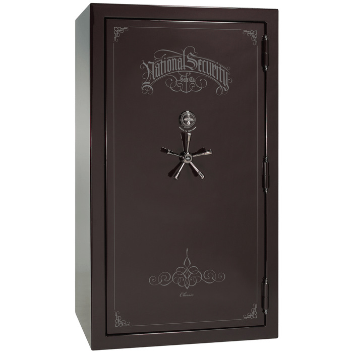 Classic Plus | 50 | Level 7 Security | 110 Minute Fire Protection | Black Cherry Gloss | Black Mechanical Lock | 72.5"(H) x 42"(W) x 32"(D)