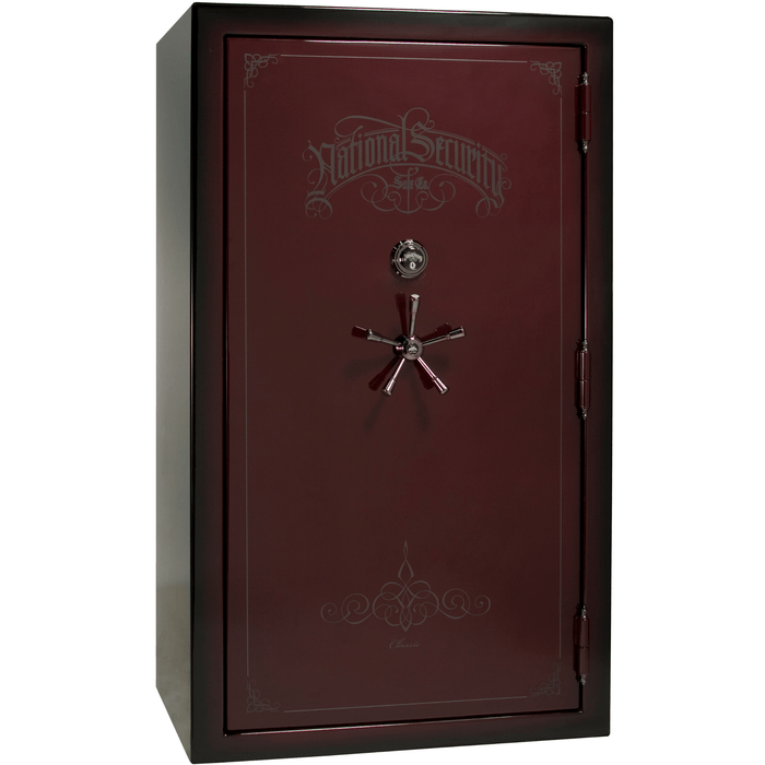Classic Plus | 50 | Level 7 Security | 110 Minute Fire Protection | Burgundy 2-Tone | Black Mechanical Lock | 72.5"(H) x 42"(W) x 32"(D)
