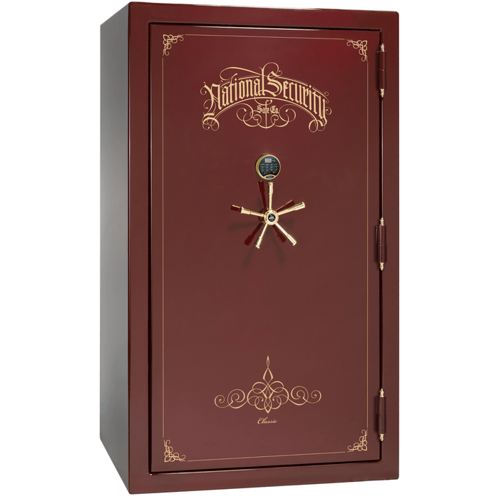 Classic Plus | 50 | Level 7 Security | 110 Minute Fire Protection | Green Gloss | Brass Electronic Lock | 72.5"(H) x 42"(W) x 32"(D)