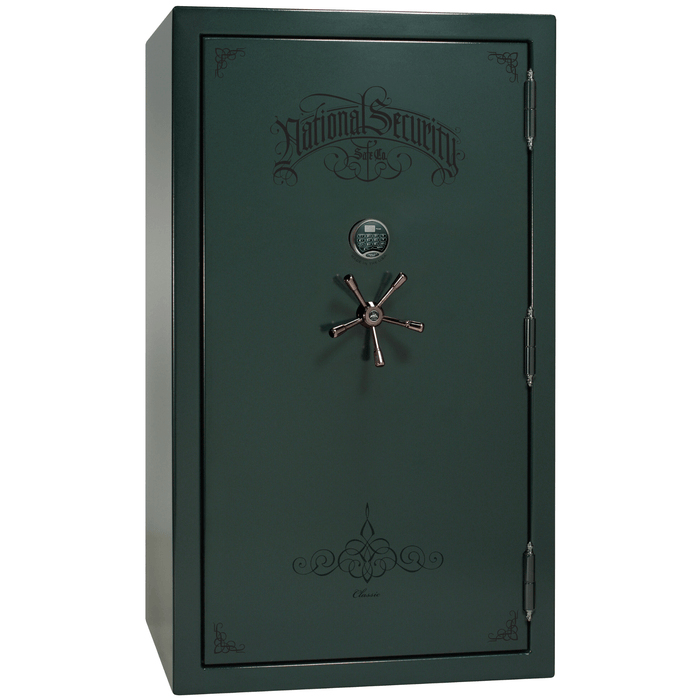 Classic Plus | 50 | Level 7 Security | 110 Minute Fire Protection | Green | Black Electronic Lock | 72.5"(H) x 42"(W) x 32"(D)