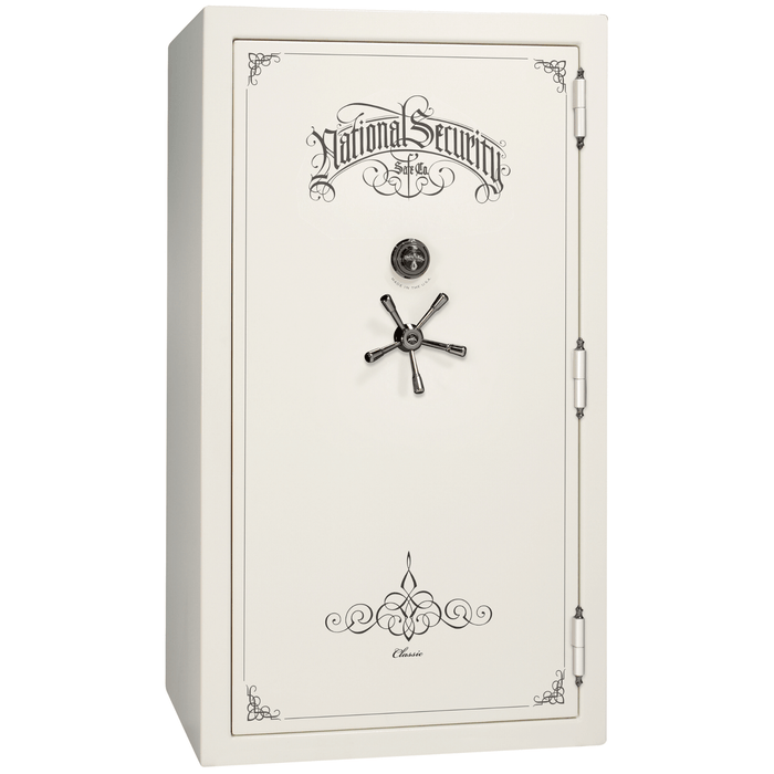 Classic Plus | 50 | Level 7 Security | 110 Minute Fire Protection | White Gloss | Black Mechanical Lock | 72.5"(H) x 42"(W) x 32"(D)