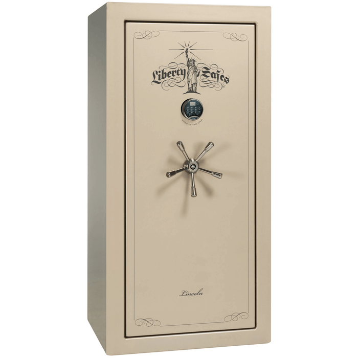 Lincoln | 25 | Level 5 Security | 110 Minute Fire Protection | Champagne Gloss | Black Electronic Lock | 60.5"(H) x 30"(W) x 28.5"(D)