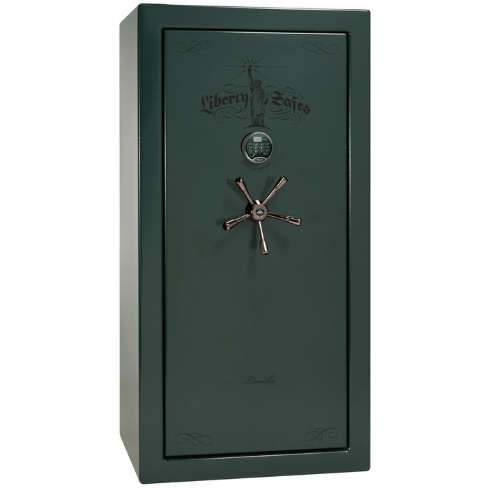 Lincoln | 25 | Level 5 Security | 110 Minute Fire Protection | Green | Black Electronic Lock | 60.5"(H) x 30"(W) x 28.5"(D)
