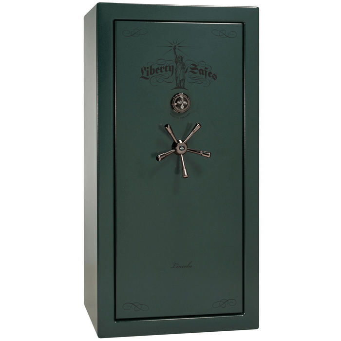 Lincoln | 25 | Level 5 Security | 110 Minute Fire Protection | Green | Black Mechanical Lock | 60.5"(H) x 30"(W) x 28.5"(D)