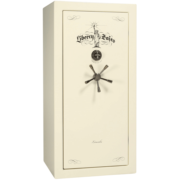 Lincoln | 25 | Level 5 Security | 110 Minute Fire Protection | White | Black Mechanical Lock | 60.5"(H) x 30"(W) x 28.5"(D)