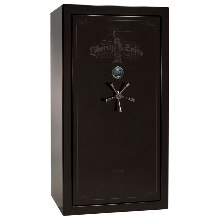 Lincoln | 40 | Level 5 Security | 110 Minute Fire Protection | Black Gloss | Black Electronic Lock | 66.5"(H) x 36"(W) x 32"(D)