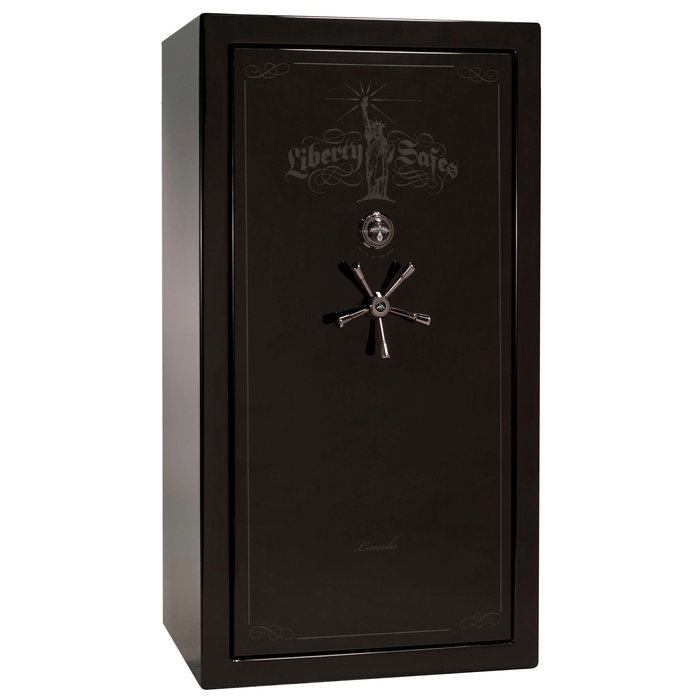 Lincoln | 40 | Level 5 Security | 110 Minute Fire Protection | Black Gloss | Black Mechanical Lock | 66.5"(H) x 36"(W) x 32"(D)