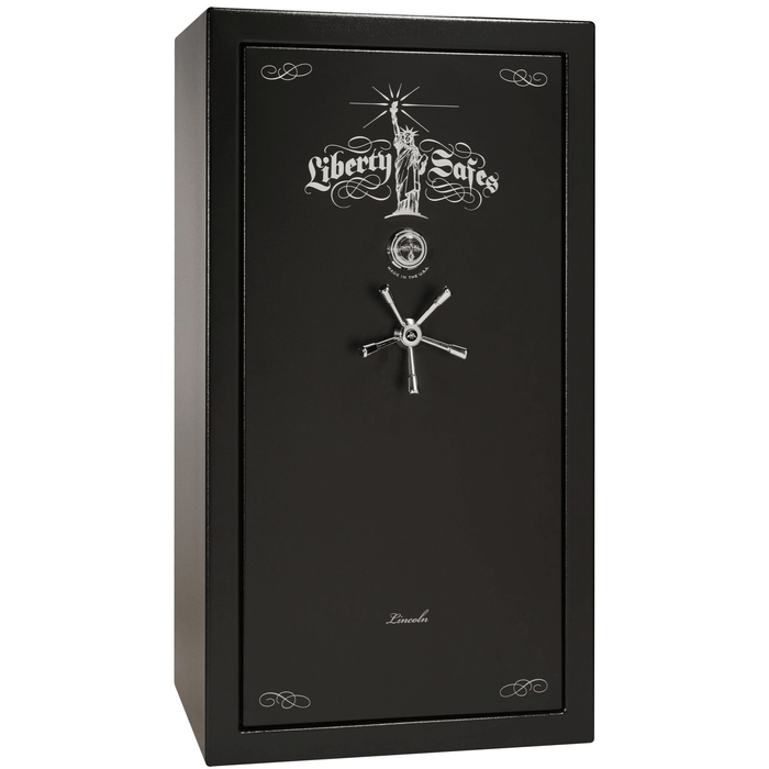 Lincoln | 40 | Level 5 Security | 110 Minute Fire Protection | Black | Chrome Mechanical Lock | 66.5"(H) x 36"(W) x 32"(D)