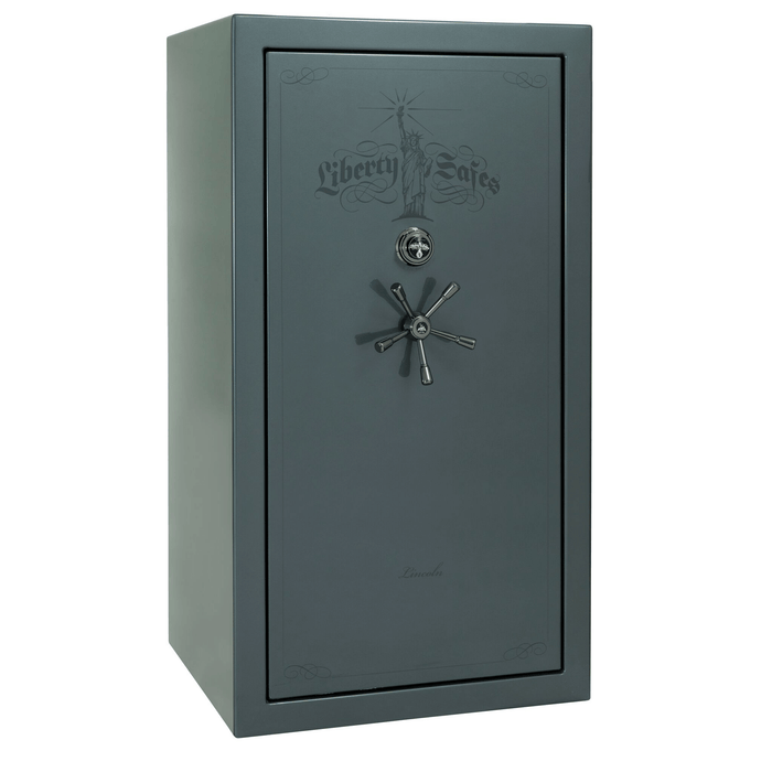 Lincoln | 40 | Level 5 Security | 110 Minute Fire Protection | Forest Mist Gloss | Black Mechanical Lock | 66.5"(H) x 36"(W) x 32"(D)