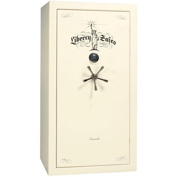 Lincoln | 40 | Level 5 Security | 110 Minute Fire Protection | White | Black Electronic Lock | 66.5"(H) x 36"(W) x 32"(D)