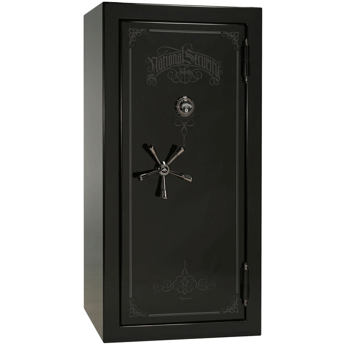 Magnum | 25 | Level 8 Security | 2.5 Hours Fire Protection | Black Gloss | Black Mechanical Lock | 60.5"(H) x 30"(W) x 29"(D)
