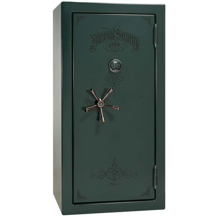 Magnum | 25 | Level 8 Security | 2.5 Hours Fire Protection | Green | Black Electronic Lock | 60.5"(H) x 30"(W) x 29"(D)
