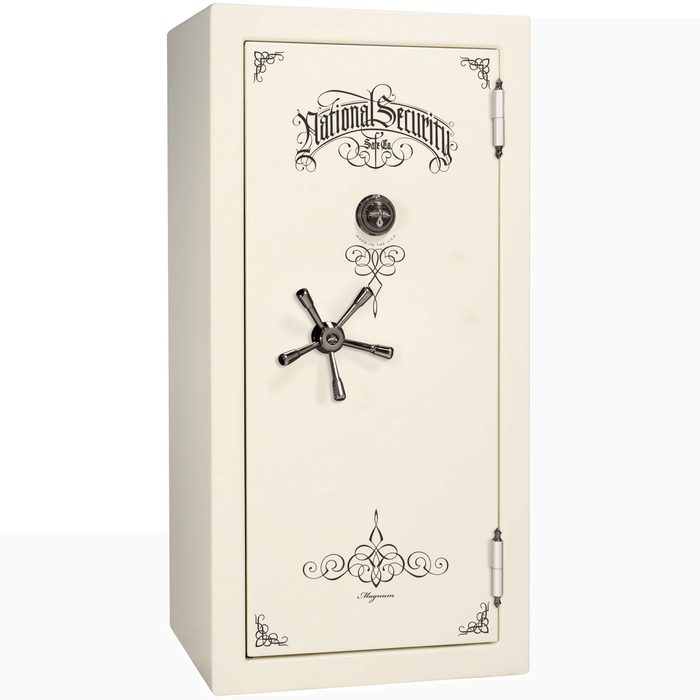 Magnum | 25 | Level 8 Security | 2.5 Hours Fire Protection | White | Black Mechanical Lock | 60.5"(H) x 30"(W) x 29"(D)