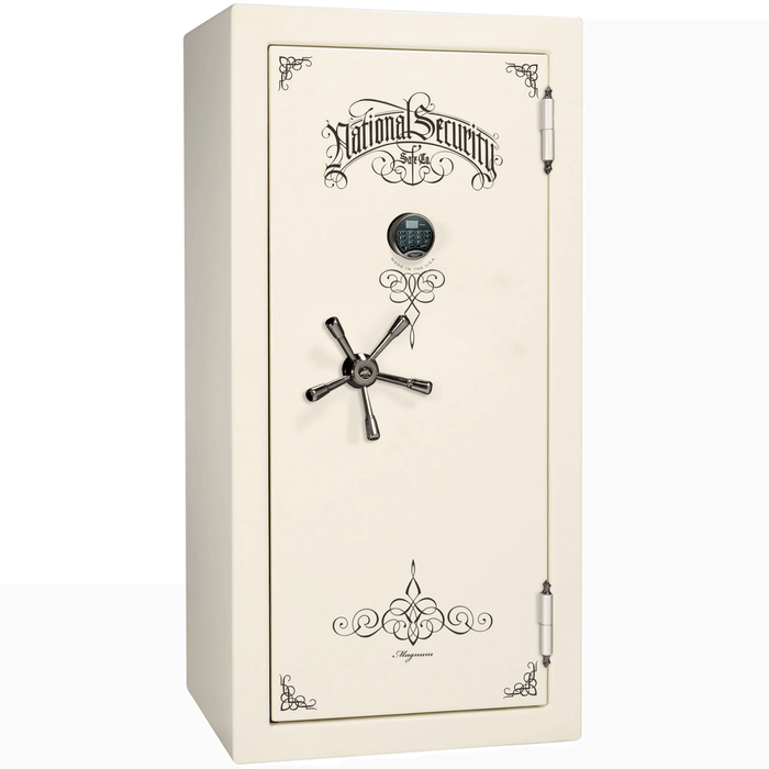 Magnum | 25 | Level 8 Security | 2.5 Hours Fire Protection | White Gloss | Black Electronic Lock | 60.5"(H) x 30"(W) x 29"(D)