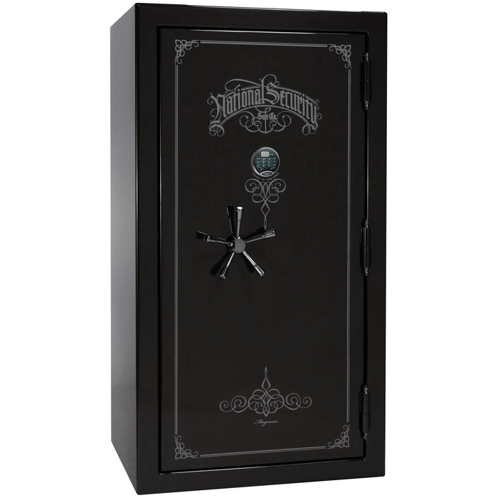 Magnum | 40 | Level 8 Security | 2.5 Hours Fire Protection | Black Gloss | Black Electronic Lock | 65.5"(H) x 36"(W) x 32"(D)