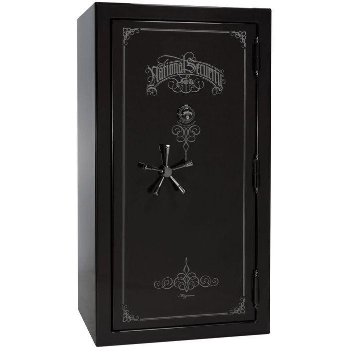 Magnum | 40 | Level 8 Security | 2.5 Hours Fire Protection | Black Gloss | Black Mechanical Lock | 65.5"(H) x 36"(W) x 32"(D)