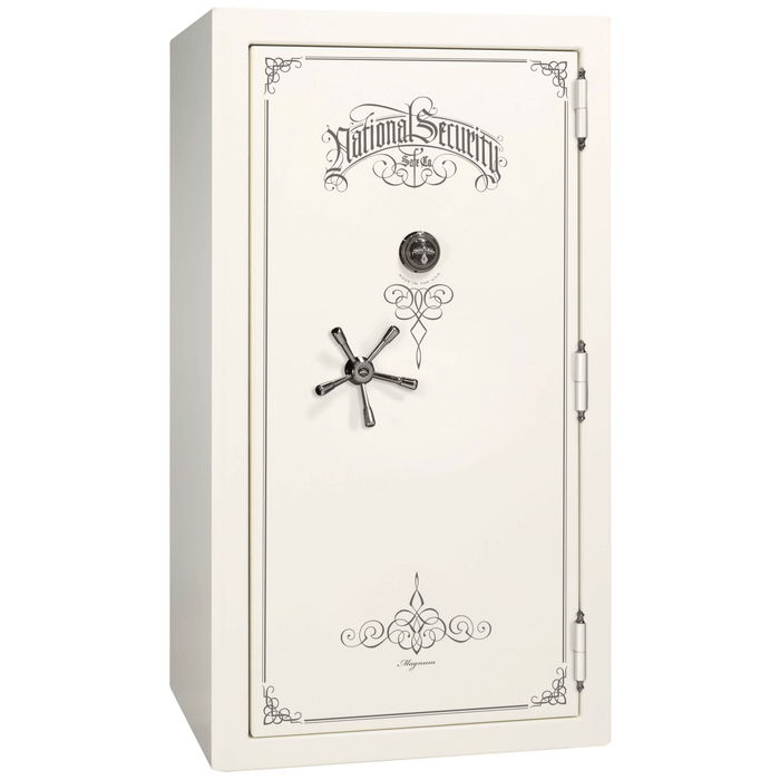 Magnum | 40 | Level 8 Security | 2.5 Hours Fire Protection | White Gloss | Black Mechanical Lock | 65.5"(H) x 36"(W) x 32"(D)