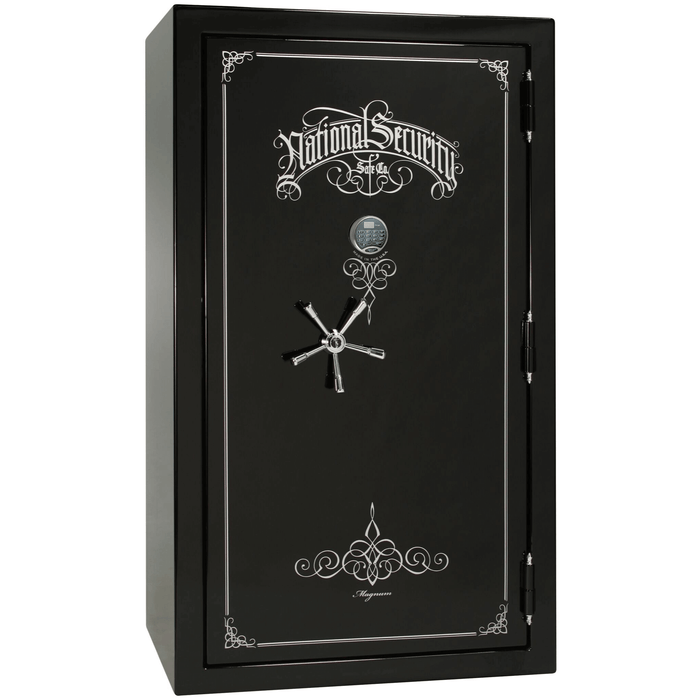 Magnum | 50 | Level 8 Security | 2.5 Hours Fire Protection | Black Cherry Gloss | Black Electronic Lock | 72.5"(H) x 42"(W) x 32"(D)