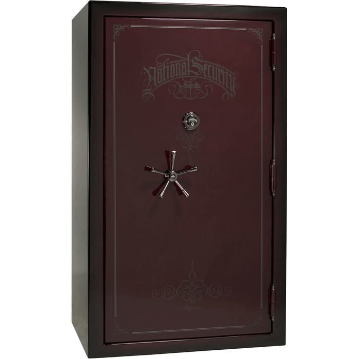 Magnum | 50 | Level 8 Security | 2.5 Hours Fire Protection | Burgundy 2-Tone | Black Mechanical Lock | 72.5"(H) x 42"(W) x 32"(D)
