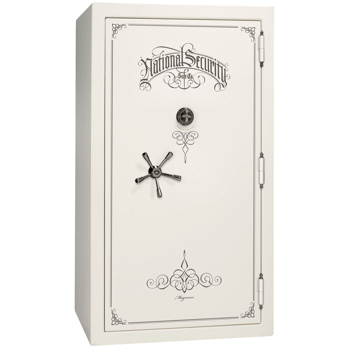 Magnum | 50 | Level 8 Security | 2.5 Hours Fire Protection | White Gloss | Black Mechanical Lock | 72.5"(H) x 42"(W) x 32"(D)