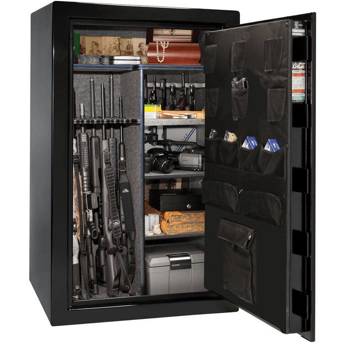 USA | 36 | Level 2 Security | 40 Minute Fire Protection | Black | Chrome Electronic Lock | 60.5"(H) x 36"(W) x 25"(D)