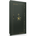 Vault Door Right Outswing | Green Gloss | Brass Electronic Lock | 81-85"(H) x 27-42"(W) x 7-10"(D)