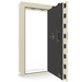 Vault Door Right Outswing | White Gloss | Black Electronic Lock | 81-85"(H) x 27-42"(W) x 7-10"(D)