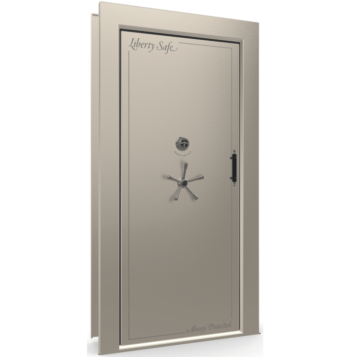 Vault Door Series | Out-Swing | Left Hinge | White Marble | Mechanical Lock