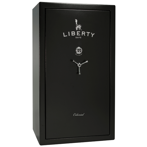 Colonial | 50 | Level 3 Security | 75 Minute Fire Protection | Black | Chrome Mechanical Lock | 72.5"(H) x 42"(W) x 30.5"(D)