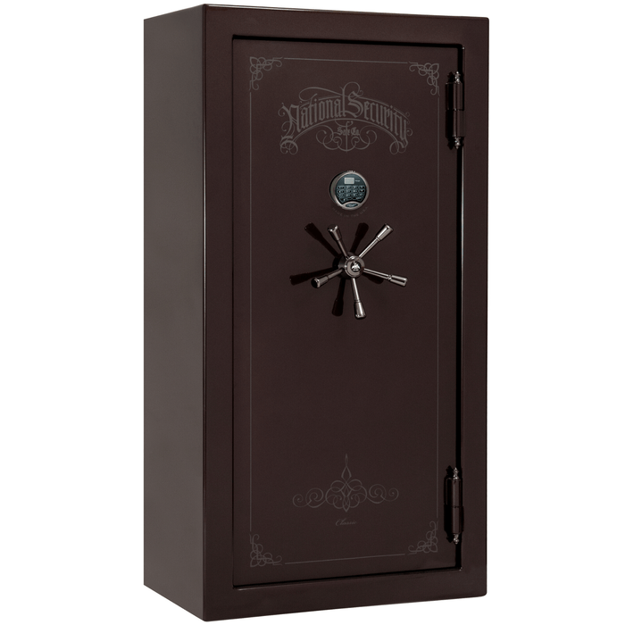 Classic Plus | 25 | Level 7 Security | 110 Minute Fire Protection | Black Cherry Gloss | Black Electronic Lock | 60.5"(H) x 30"(W) x 29"(D)