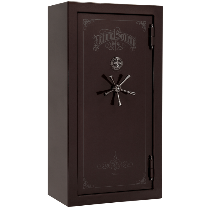 Classic Plus | 25 | Level 7 Security | 110 Minute Fire Protection | Black Cherry Gloss | Black Mechanical Lock | 60.5"(H) x 30"(W) x 29"(D)