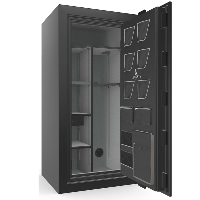 Classic Plus | 25 | Level 7 Security | 110 Minute Fire Protection | Black Gloss | Chrome Mechanical Lock | 60.5"(H) x 30"(W) x 29"(D)