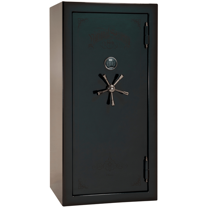 Classic Plus | 25 | Level 7 Security | 110 Minute Fire Protection | Green 2-Tone | Black Electronic Lock | 60.5"(H) x 30"(W) x 29"(D)