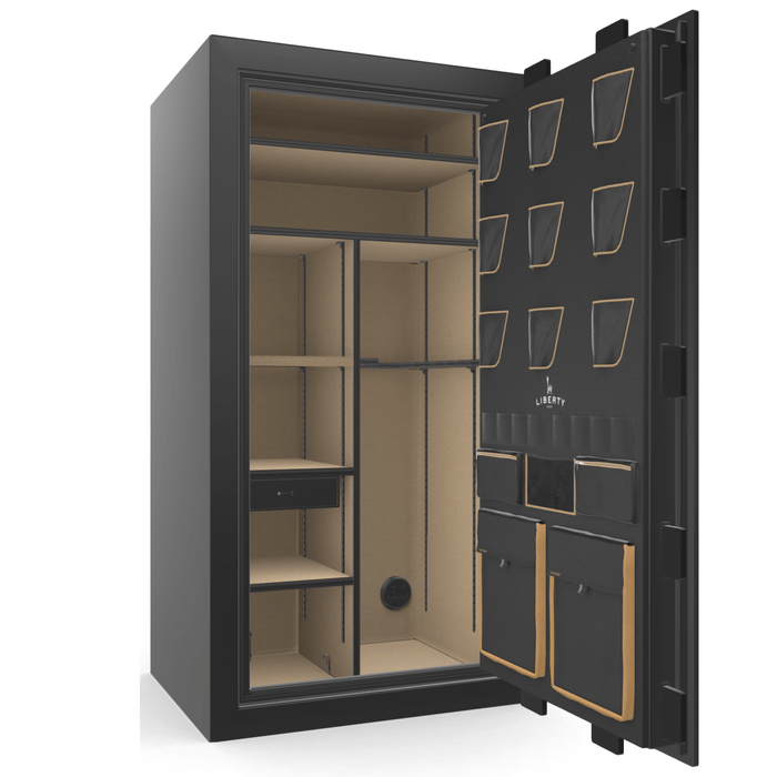 Classic Plus | 40 | Level 7 Security | 110 Minute Fire Protection | Black Gloss | Brass Mechanical Lock | 65.5"(H) x 36"(W) x 32"(D)