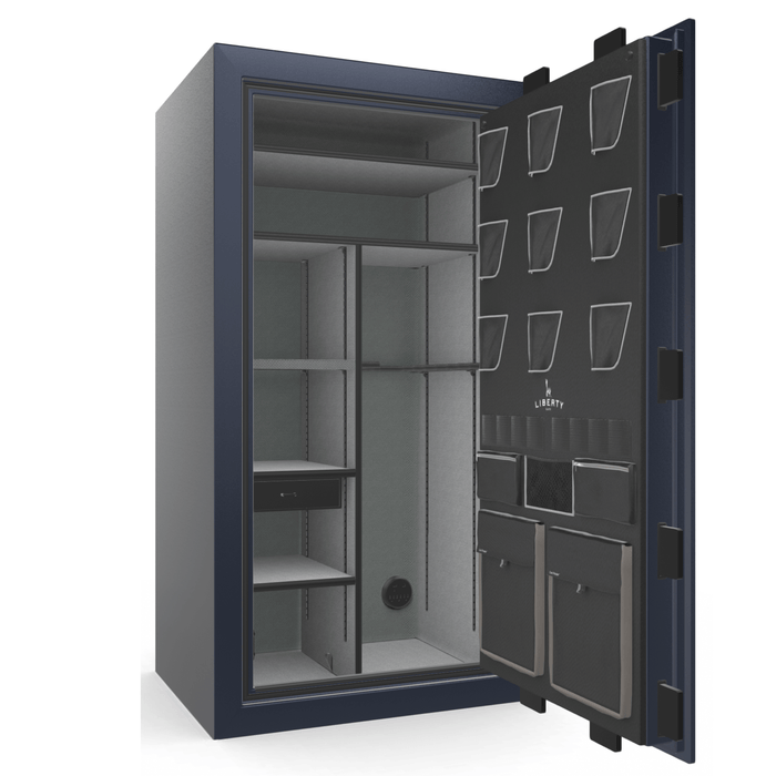 Classic Plus | 40 | Level 7 Security | 110 Minute Fire Protection | Blue Gloss | Chrome Mechanical Lock | 65.5"(H) x 36"(W) x 32"(D)
