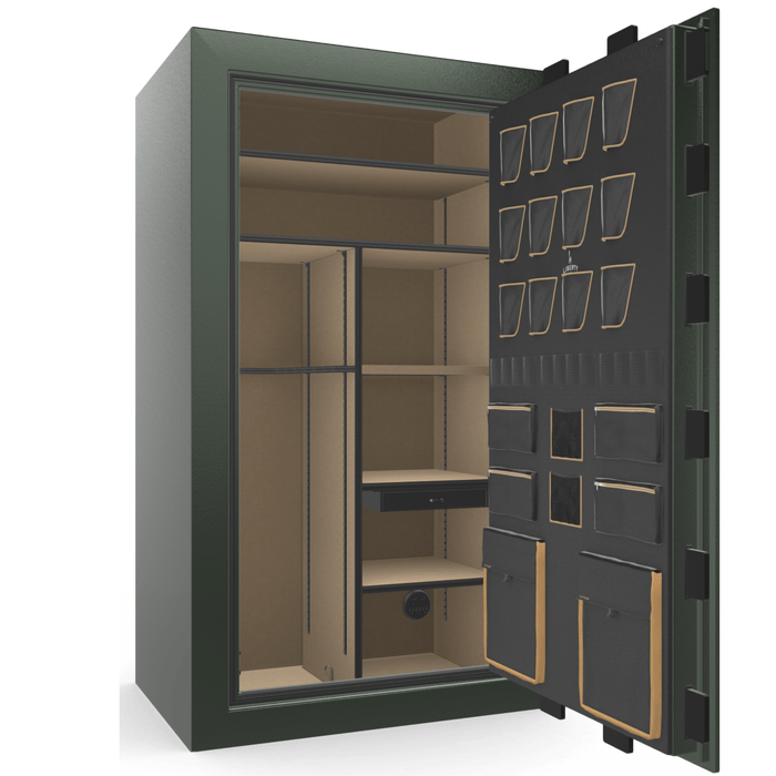 Classic Plus | 50 | Level 7 Security | 110 Minute Fire Protection | Green | Brass Mechanical Lock | 72.5"(H) x 42"(W) x 32"(D)