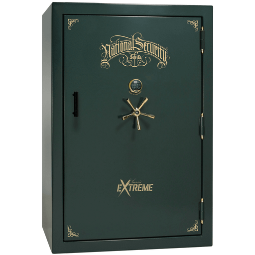 Classic Select Extreme | 60 | Level 6 Security | 90 Minute Fire Protection | Green | Brass Electronic Lock | 72.5"(H) x 50"(W) x 32"(D)